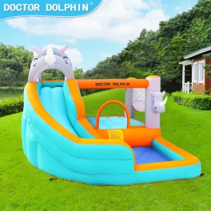 Kids Jumping House Inflatable Bouncer Water Slide Home Use Bouncy House Inflatable Slide 420D+840D Oxford Fabric