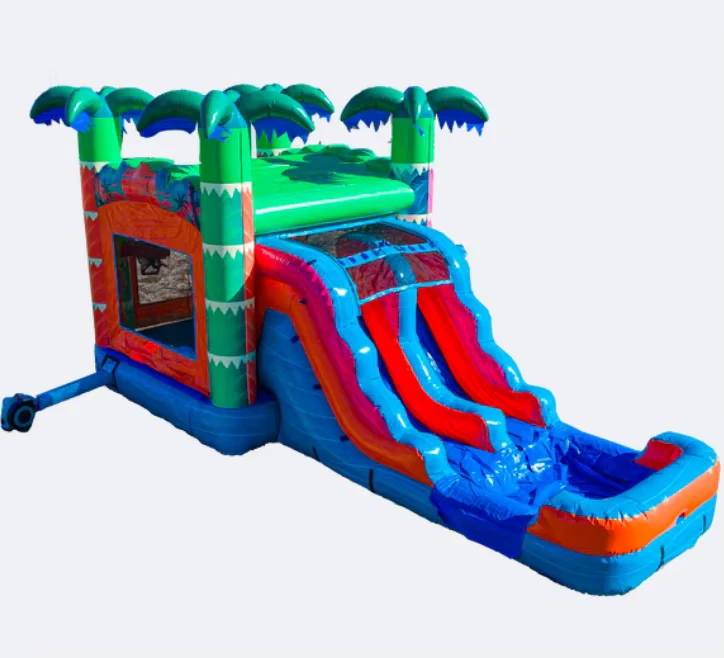 Inflable para niños, saltador de luna, tobogán de doble carril, castillo hinchable, combo de salto, alquiler comercial