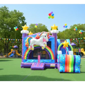 Kids Moon Inflatable Slide for Kids Moonwalk Water Jumper Bouncer Bouncy Castle Jumping Commercial Bounce House Party Rentals