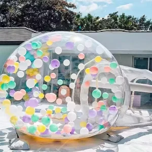 Kids Outdoor Balloon Party House Party Blow up Transparent Dome Inflatable Bubble Tent With Balloons