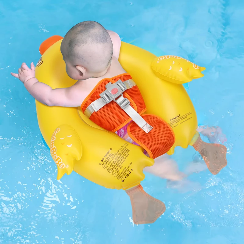 Kids PVC Floating Ring with Protective Design for Summer Swimming Inflatable Baby Swim Pool Float