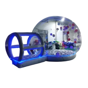 Tenda gonfiabile a cupola per bambini, casa a bolle gonfiabile con LED