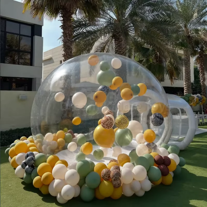 Casa de Bolas Insufláveis para Festas de Crianças, Grande Tenda de Igloo Cristal Insuflável Transparente