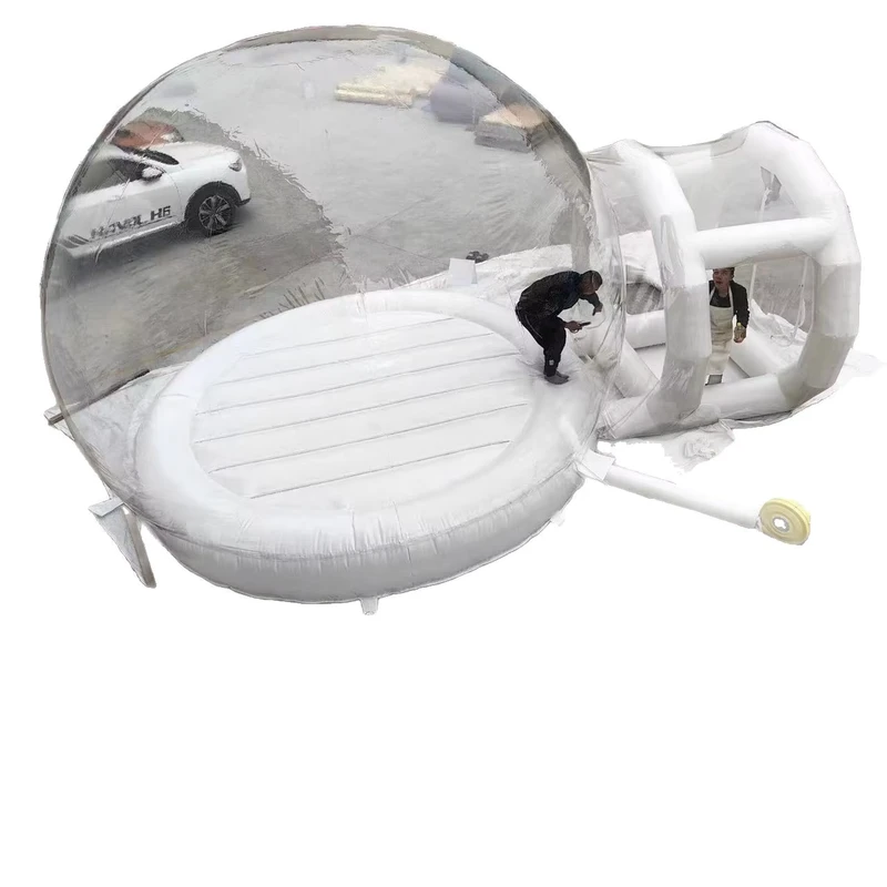 Casa de diversión con globos de fiesta para niños, iglú inflable gigante claro, tienda burbuja transparente, casa de globos burbuja inflable