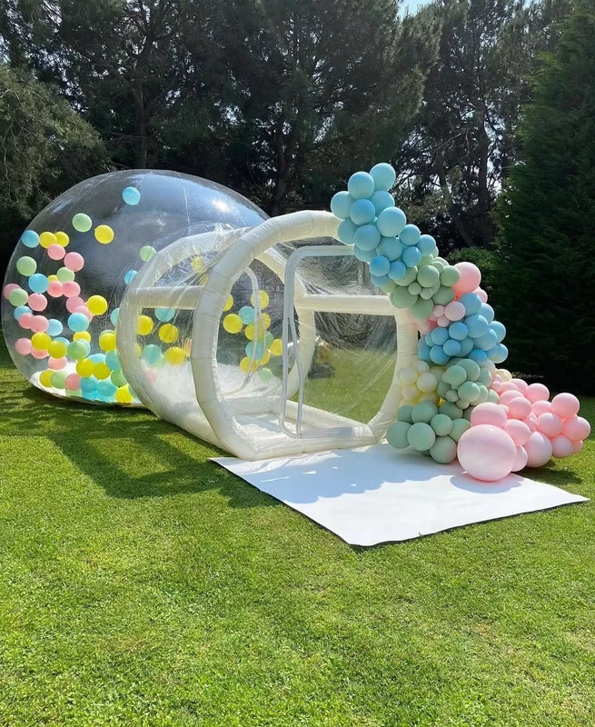 Balon Pesta Anak Rumah Fun Raksasa Igloo Kristal Tiup Transparan Balon Bubble