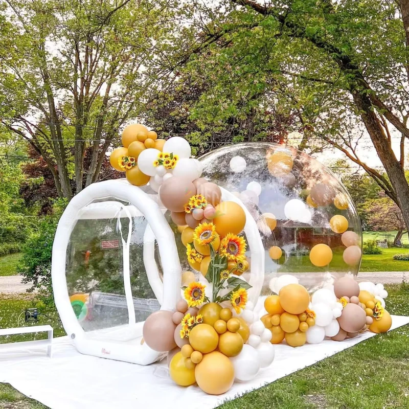 Tentes à bulles transparentes géantes pour enfants, igloo cristal gonflable, maison à bulles transparente
