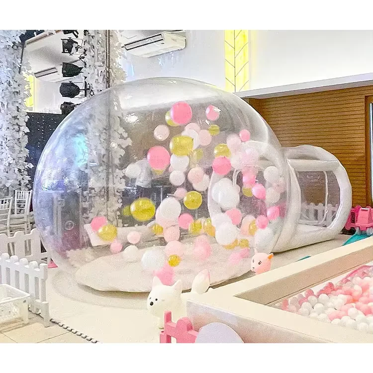 Casa Gonfiabile Trasparente a Forma di Igloo Gigante per Feste per Bambini
