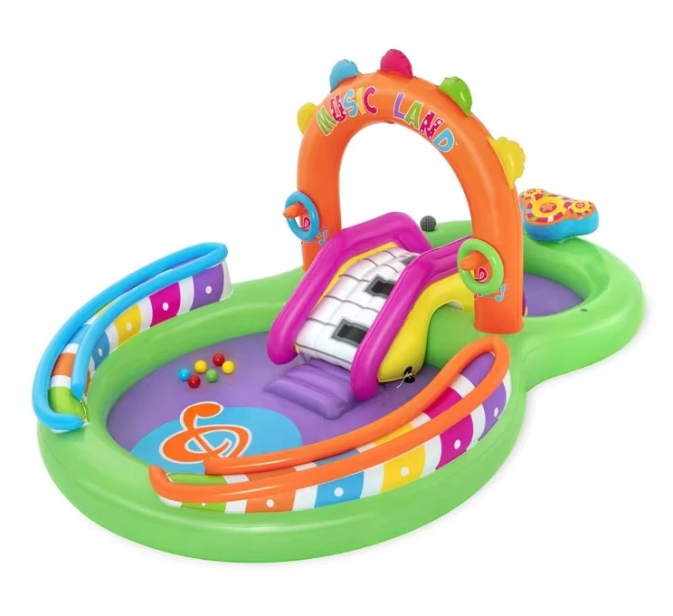 Centro giochi gonfiabile per piscina estiva per bambini, anello arcobaleno, piscina da giardino per bambini