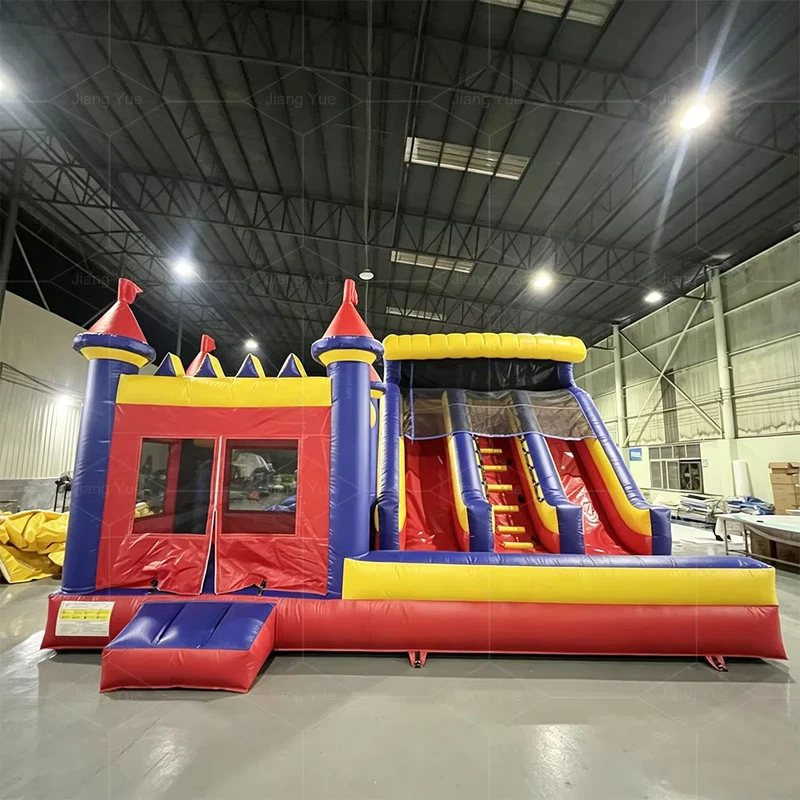 Castillo inflable comercial para niños, castillo saltarín exterior con tobogán, combo de salto inflable