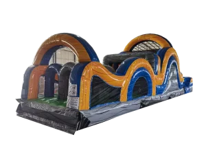 Kombinasi Tantangan Rintangan Inflatable Basah atau Kering untuk Anak-anak dan Dewasa dengan Kolam Renang