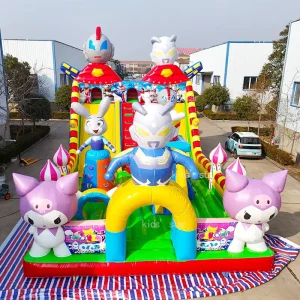 Kuromi Cartoon Eco Friendly Inflatable Bouncy Castle Slide Commercial Thick PVC Outdoor Kids Playground Jumping House 1000kg