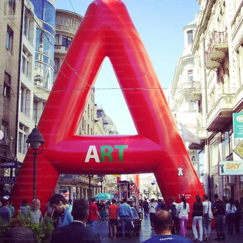 Kata Raksasa Inflatable LED Kustom Model Huruf Alfabet Cyrillic Arab untuk Festival Acara Luar Ruangan