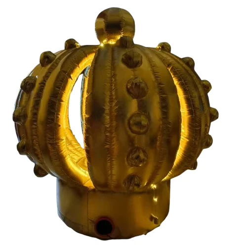 LED Inflatable Golden Crown Model Light Up Decoration for Night Events & Party Lighting Displays Giant Inflatable Royal Crown