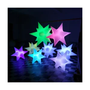 LED Inflatable Polygon Star Lightweight Night Party Living Room Home Decor Toy