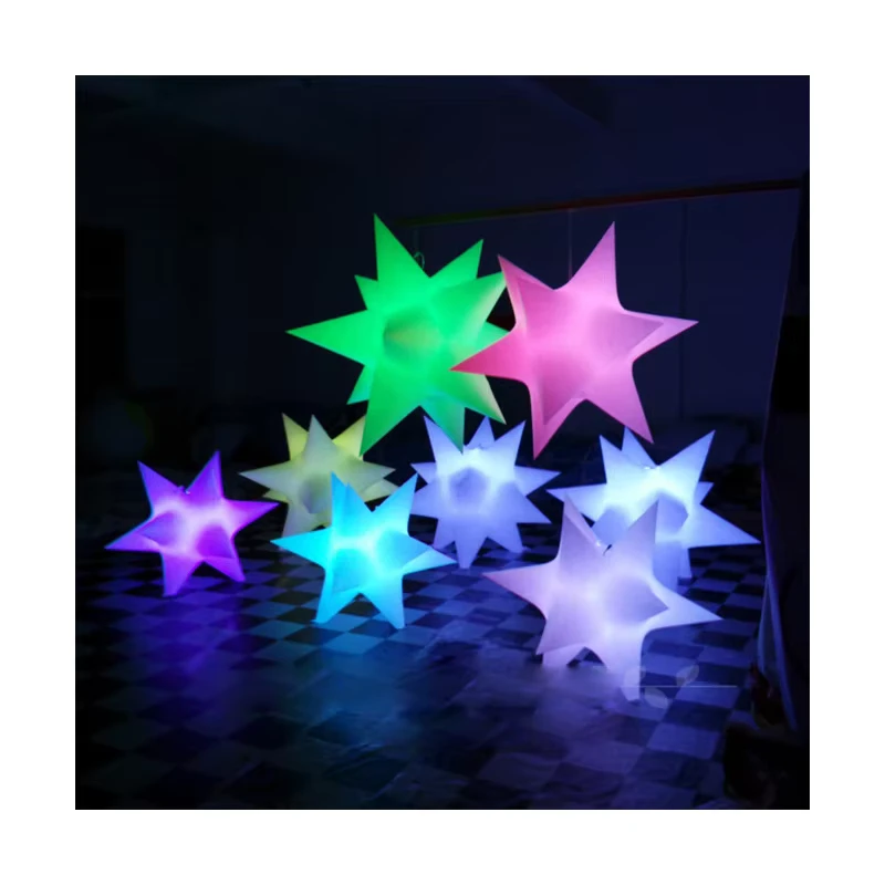LED Aufblasbarer Polygonstern Leichtgewicht Nachtparty Wohnzimmer Heimdekor Spielzeug