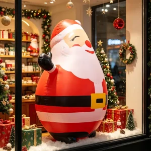 LED Light Inflatable Fat Grandpa Tumbler Halloween Scene Decoration