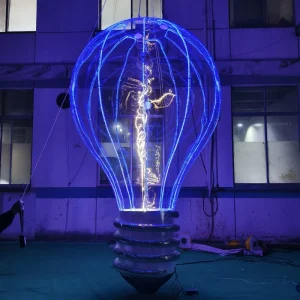 LED Light Inflatable Light Bulb Model With Logo for Event Party Decoration