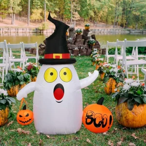 LED Light Waterproof 5FT Halloween Party Supplies Yard Inflatables Decoration Pumpkin for Party