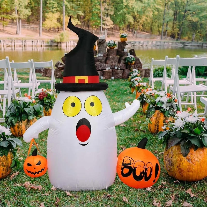 LED Light Waterproof 5FT Halloween Party Supplies Yard Inflatables Decoration Pumpkin for Party