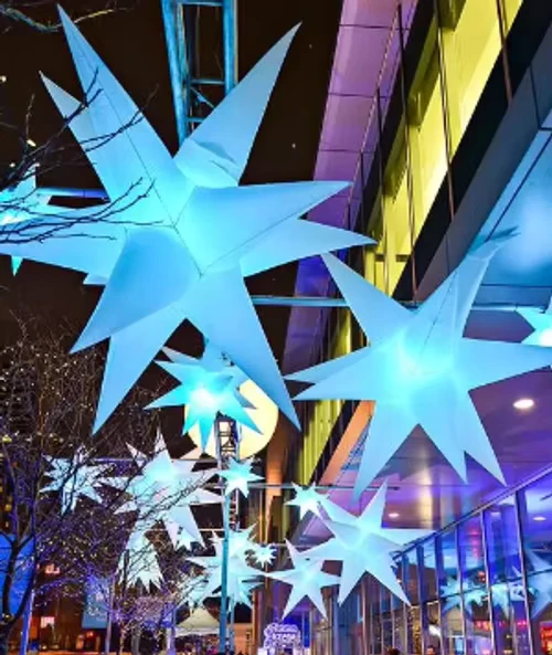 Decoração de Festa com Balão Estrela Inflável com Iluminação LED de Alta Qualidade para Eventos