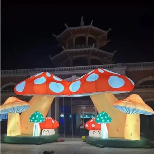 LED Verlichting Paddenstoel Model Opblaasbare Bloemenboog Oxford PVC Materiaal Waterdicht Eenvoudige Opstelling voor Evenementen en Advertenties