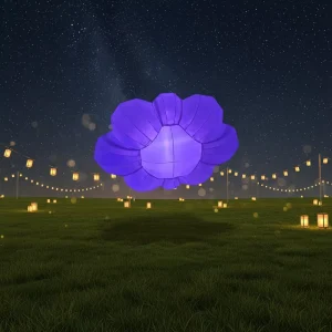 LED Lights Illuminated Hanging Cloud Balloon Lighting Inflatable Ceiling Air Balloon Built In Fan CE Certified Advertising