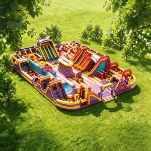 LILYTOYS Outdoor Indoor Large Inflatable Theme Park with Obstacle Course Inflatable