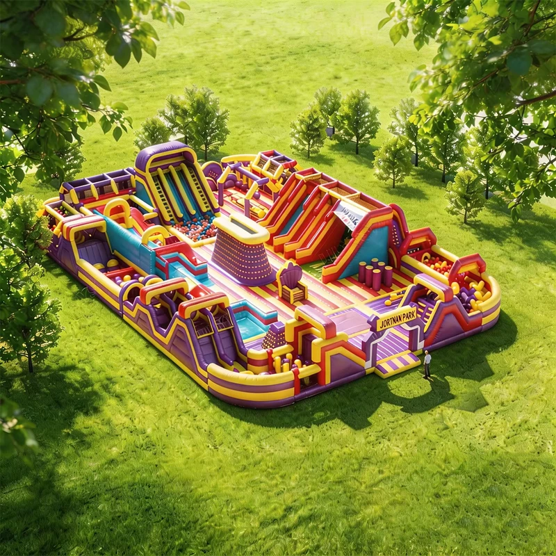 LILYTOYS Outdoor Indoor Large Inflatable Theme Park with Obstacle Course Inflatable