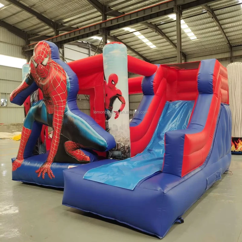 LM 009 Inflatable Bouncy Castle Spiderman Commercial Bounce House Jumping Castle Portable