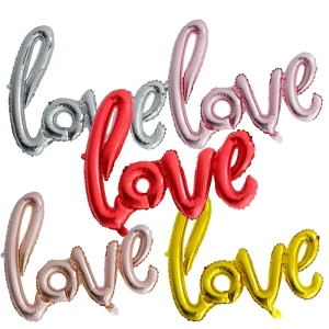 LOVE Inflatable Conjoined Balloon Wedding Party Back School Decorations Aluminum Durable UV Mother’s Day Valentine’s Day