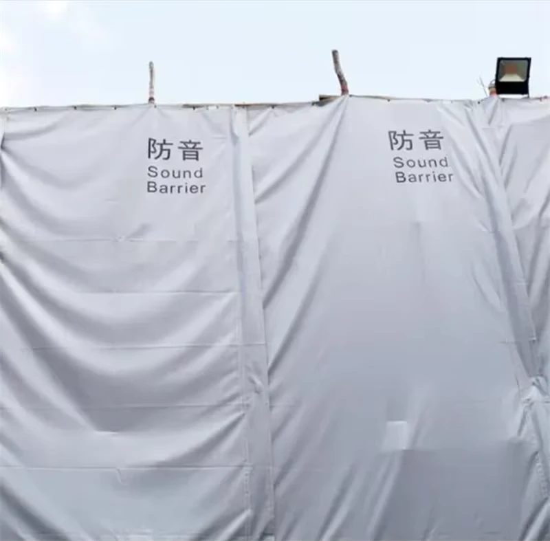 Cortina de Barreira Sonora Laminada em PVC de Tamanho Personalizado LVJU Resistente às Intempéries e Isolante Acústico