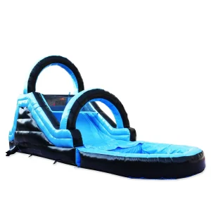 Large 30ft Tall Inflatable Waterslide Pool Double Lanes Commercial Grade Easy Setup Blower Included 600-800kg Capacity for Kids