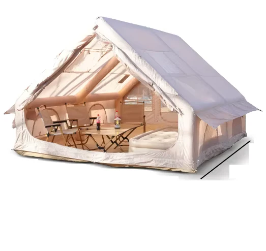 Grande tente de camping gonflable pour 8 personnes, essentielle pour les voyages en plein air, facile à installer, trous imperméables, usage général toutes saisons