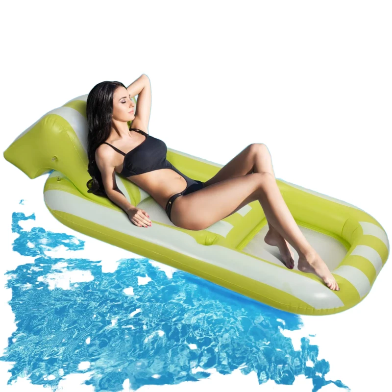 Flotador inflable grande para adultos con reposacabezas y portavasos, flotadores para piscina y playa, diversiones acuáticas