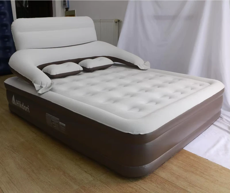 Large Air Cushion Bed Portable Lazy Inflatable Backrest Mattress for Single Double Living Room