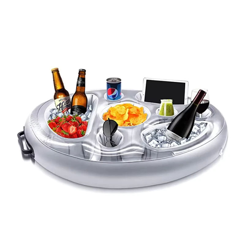Flotteur à Boisson de Grande Capacité, Support de Boisson Gonflable pour la Plage, Piscine, Fête d'Été