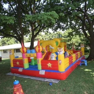 Large Cartoon Tiger Inflatable Bouncy Castle Slide Eco Friendly Outdoor Playground Equipment for Kids