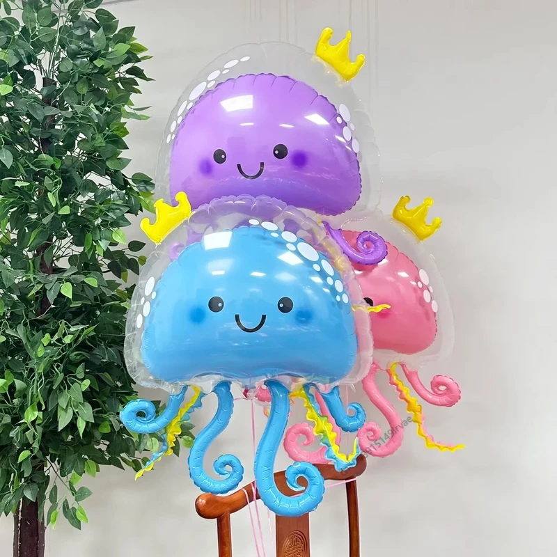 Gran globo inflable de pulpo y sirena con temática submarina para fiestas de cumpleaños, Halloween y graduaciones de niños