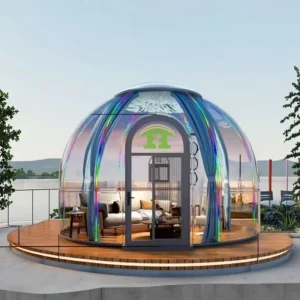 Grande Tenda Gonfiabile Trasparente per Esterni, PC, Resistente al Vento e al Suono, Casa Gonfiabile per Bambini e Adulti, Tenda Pieghevole per Eventi per Hotel