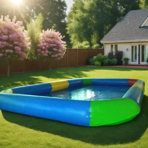 Kolam Renang Mengembang Besar Berwarna-warni untuk Anak-anak, Peralatan Taman Air untuk Berenang dan Bermain