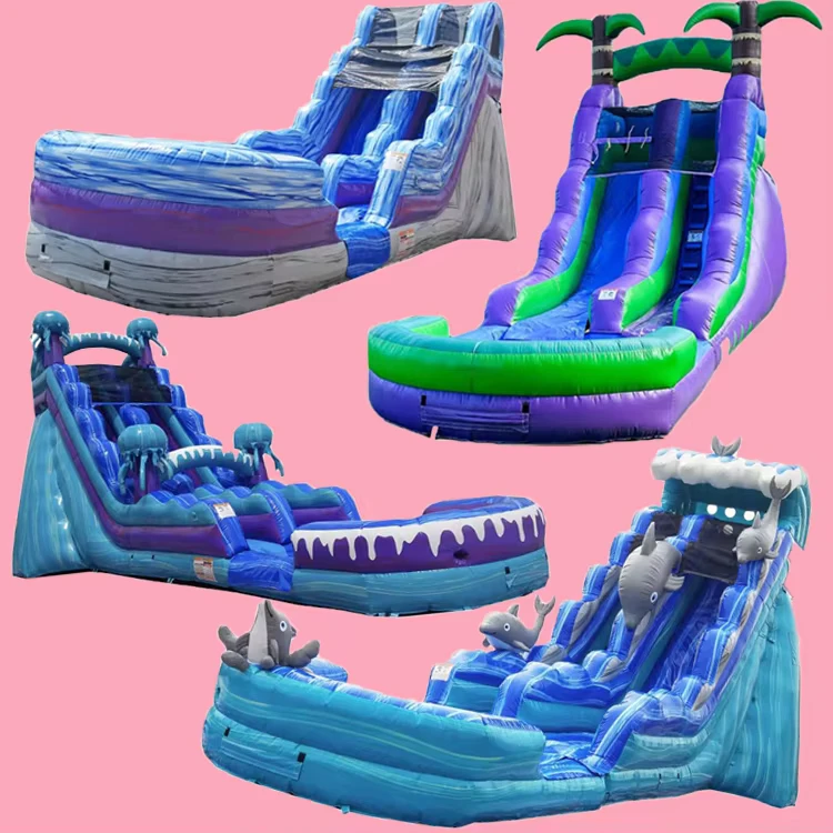 Grand château gonflable commercial pour adultes enfants château de saut avec toboggan maison de saut aquatique