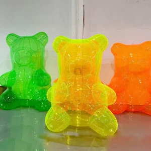 Large Custom Advertising Colorful Transparent PVC Giant Teddy Bear Inflatable Model Inflatable Bear for Decoration