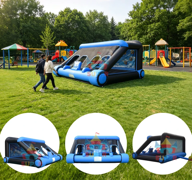 Hệ thống IPS lớn tùy chỉnh bơm hơi PVC, 4.5x5m, trò chơi ngoài trời, thể thao tương tác cho trẻ em, trò chơi lễ hội bán