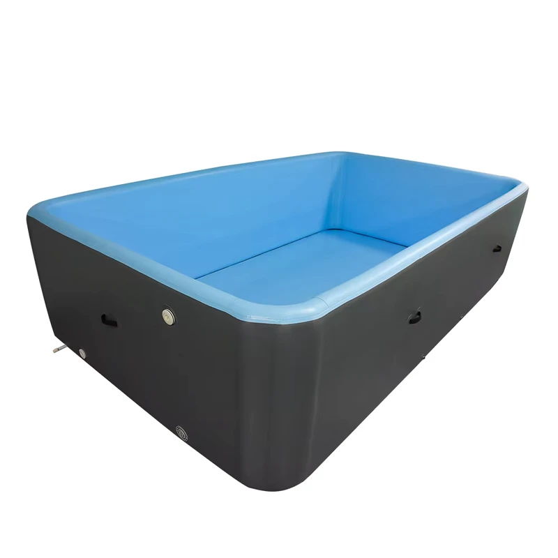 Grande piscine gonflable personnalisée pour adultes, construction en PVC Drop Stitch pour l'extérieur