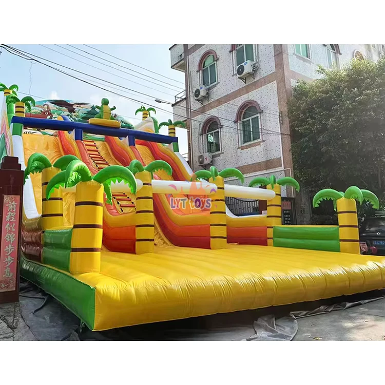 Large Dry Slides Double Lane Slide Bounce House Giant Inflatable Pool Slide for Adult