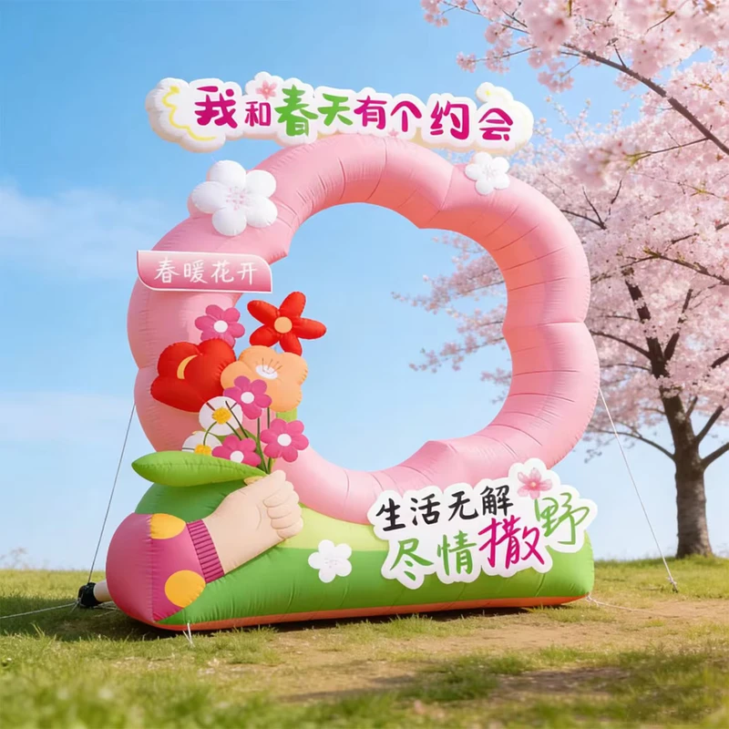 Grande Decorazione Gonfiabile a Forma di Petalo per Giardini e Eventi Commerciali