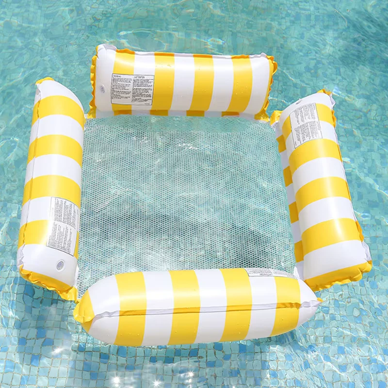 Large Eco Friendly PVC Mesh Floating Bed Hammock Lounger Adult Outdoor Inflatable Pool Float 4 Tube Water Amusement Facilities