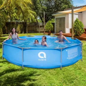 Großes Aufblasbares Familien-Schwimmbecken für den Garten im Sommer