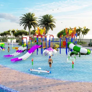 Large Fiberglass Water Slide for Residential Use Outdoor Water Games Amusement Park