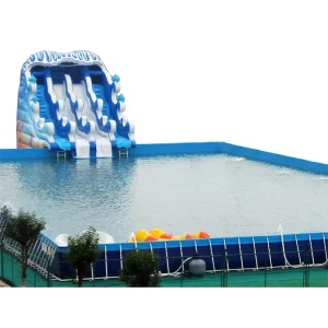 大型フレーム水プール 水上公園用 インフレータブル水滑り台 屋外用